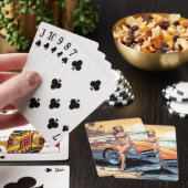 Jeu De Cartes Fille avec voiture de sport (In Situ)