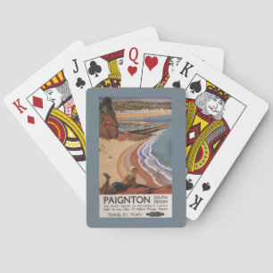 Jeu De Cartes Fille britannique de chemins de fer regardant