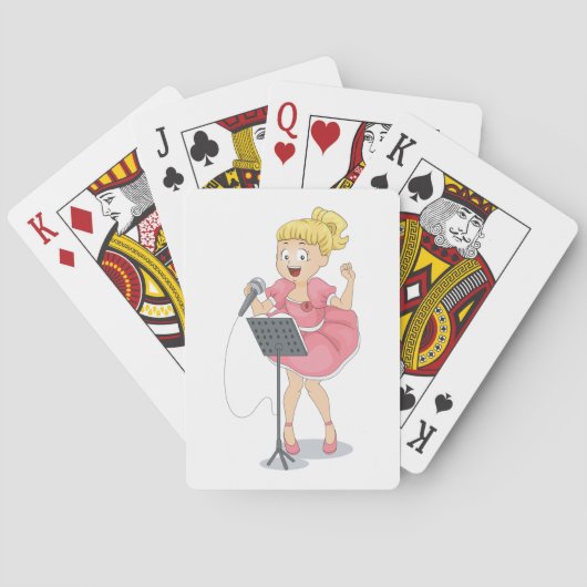 Jeu De Cartes Fille chante (dos)