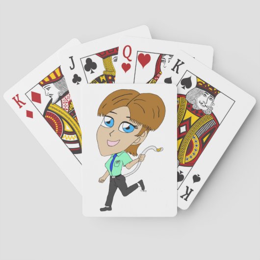 Jeu De Cartes fille chibi avec une queue (dos)