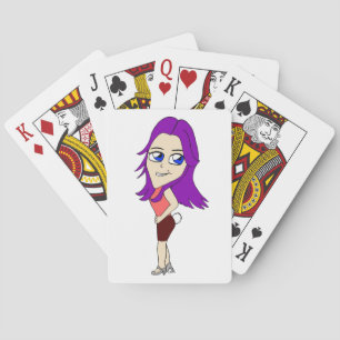 Jeu De Cartes fille chibi avec une queue de lapin