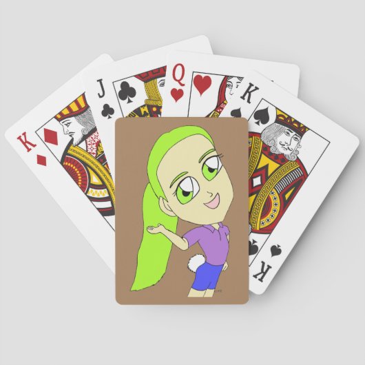 Jeu De Cartes fille chibi avec une queue de lapin (dos)