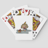 Jeu De Cartes Fille d'anniversaire avec un cadeau (dos)