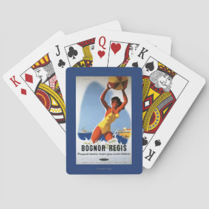 Jeu De Cartes Fille de chemins de fer et affiche britanniques de