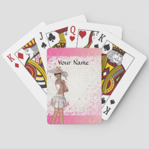 Jeu De Cartes fille d'été rose