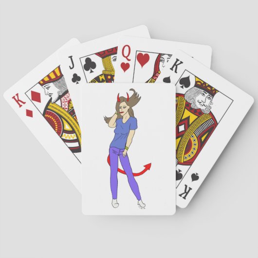 Jeu De Cartes fille diabolique   (dos)