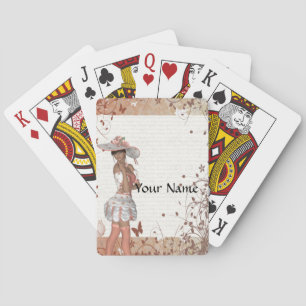 Jeu De Cartes Fille en casquette d'été