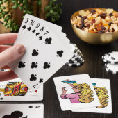 Jeu De Cartes Fille enjouée avec crayon (In Situ)
