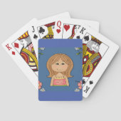 Jeu De Cartes Fille Et Fleurs (dos)