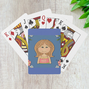 Jeu De Cartes Fille Et Fleurs
