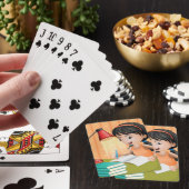Jeu De Cartes Fille étudiant à un bureau faisant ses devoirs (In Situ)
