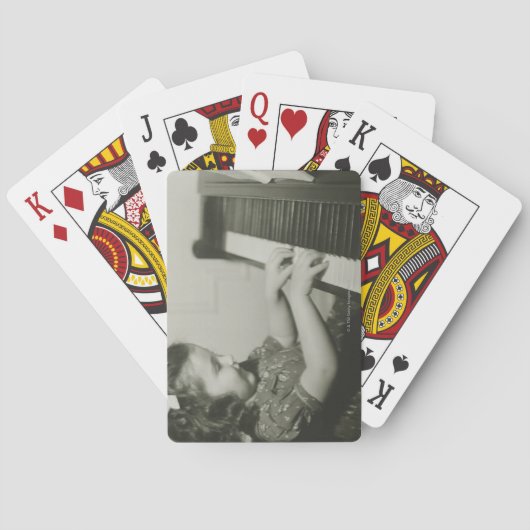 Jeu De Cartes Fille jouant du piano (dos)