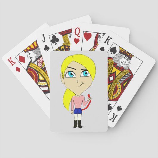 Jeu De Cartes fille "méchante" chibi (dos)