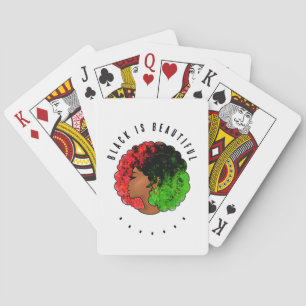 Jeu De Cartes Fille noire panafricaine femme rouge vert fierté a