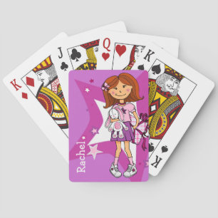 Jeu De Cartes Fille rose intelligente appelée cartes en liasse