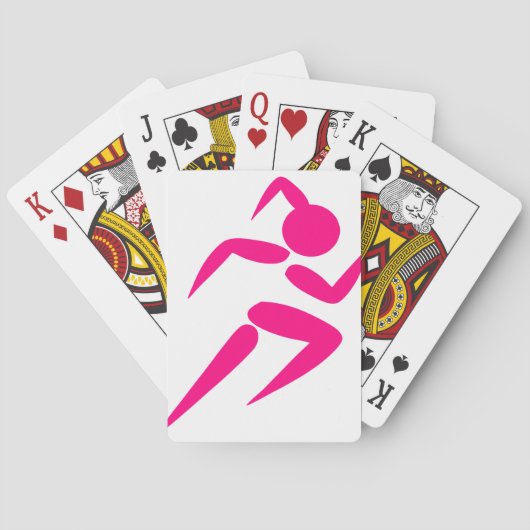 Jeu De Cartes Fille rose qui court (dos)