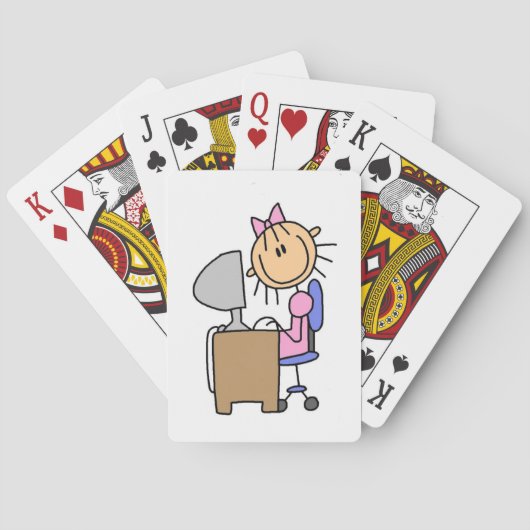 Jeu De Cartes Fille sur ordinateur (dos)