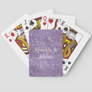 Jeu De Cartes Fille violette brillante étincelante