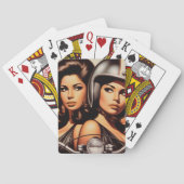 Jeu De Cartes Filles de motard rétro (dos)