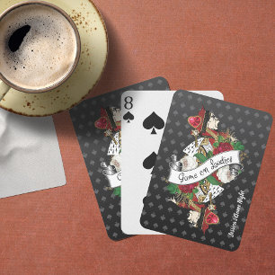 Jeu De Cartes Filles Jeu Nuit   Jeu sur les dames Reine des Coeu