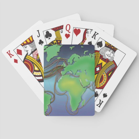 Jeu De Cartes Fils du monde - Câbles sous-marins (dos)