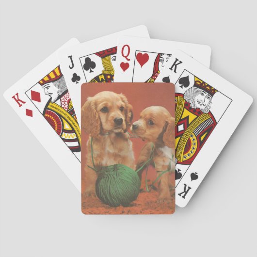 Jeu De Cartes Fils et affection, Cocker Spaniels en jeu (dos)