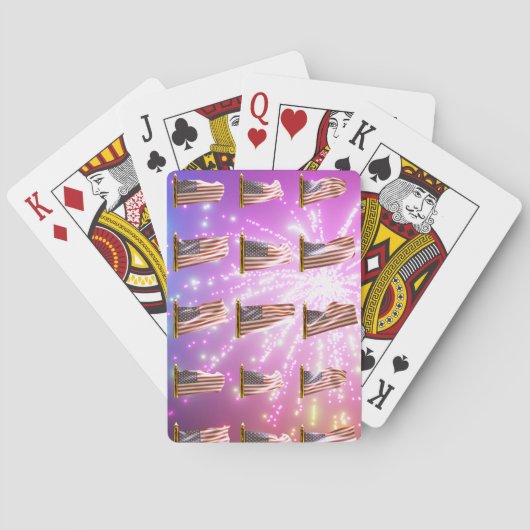 Jeu De Cartes Flags américains (dos)