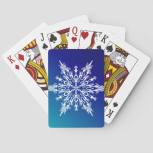 Jeu De Cartes FLAKE DE NEIGE en bleu