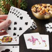 Jeu De Cartes Flamant rose à Yoga Exercice d'étirement (In Situ)