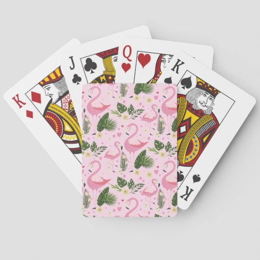 Jeu De Cartes Flamant rose Collection d'été Un design 8 (dos)