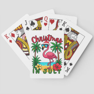 Jeu De Cartes Flamant rose de Noël en juillet