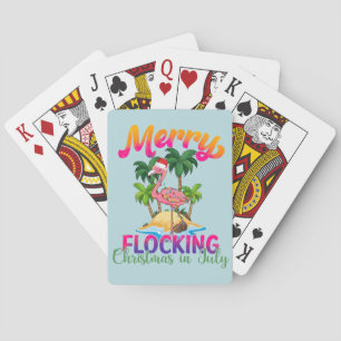 Jeu De Cartes Flamant rose Noël En Juillet   Flamant rose tropic