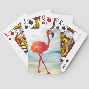 Jeu De Cartes Flamant rose rose Aquarelle Classique Cartes de Je