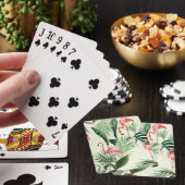 Jeu De Cartes Flamant rose rose Fleurs exotiques Motif (In Situ)