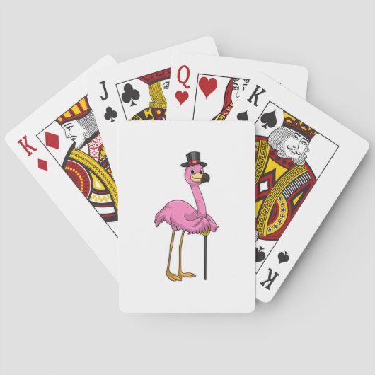Jeu De Cartes Flamingo as Pensioner with Walking stick (dos)