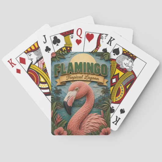 Jeu De Cartes Flamingo Tropical Lagoon POPCUT (dos)