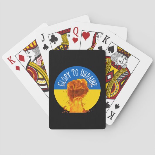 Jeu De Cartes Flamme La résistance au drapeau ukrainien (dos)