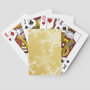 Jeu De Cartes Flammes de Noël dorées et blanches