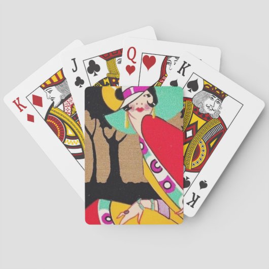 Jeu De Cartes Flapper Art Déco (dos)