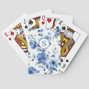 Jeu De Cartes Fleur bleue personnalisée