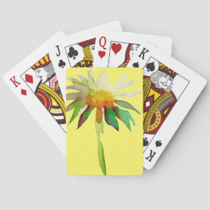 Jeu De Cartes Fleur d'art moderne marguerite jaune