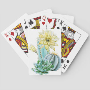 Jeu De Cartes Fleur de cactus jaunes