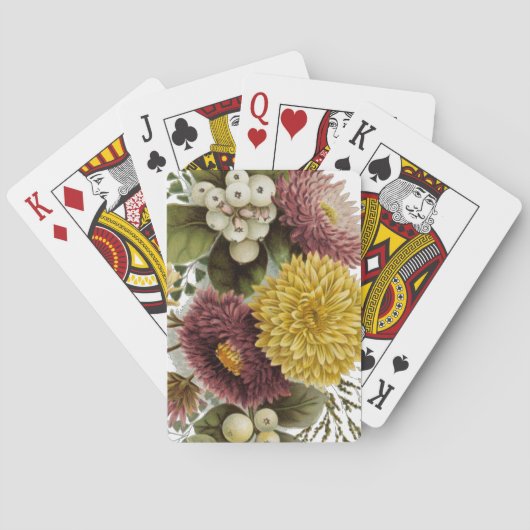 Jeu De Cartes Fleur de chrysanthème mère florale (dos)