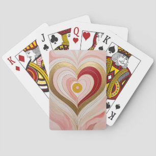 Jeu De Cartes Fleur de cœur concentrique