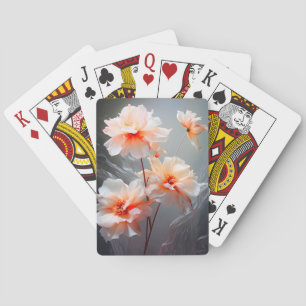Jeu De Cartes Fleur de Fard Élégante et Abstraite dans un Flux B