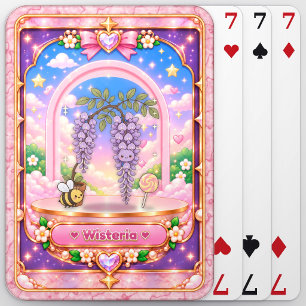 Jeu De Cartes Fleur de glycine, Art Kawaii