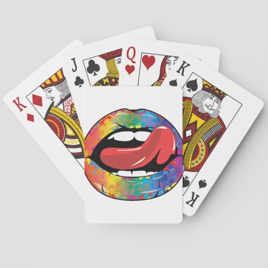 Jeu De Cartes Fleur de Rainbow Licking Lips (dos)