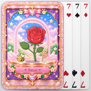 Jeu De Cartes Fleur de Rose, Art Kawaii