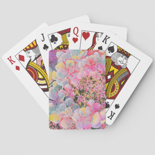 Jeu De Cartes Fleur d'été Hydrangea en fleurs (dos)