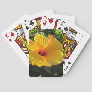 Jeu De Cartes Fleur d'Hibiscus jaune 
